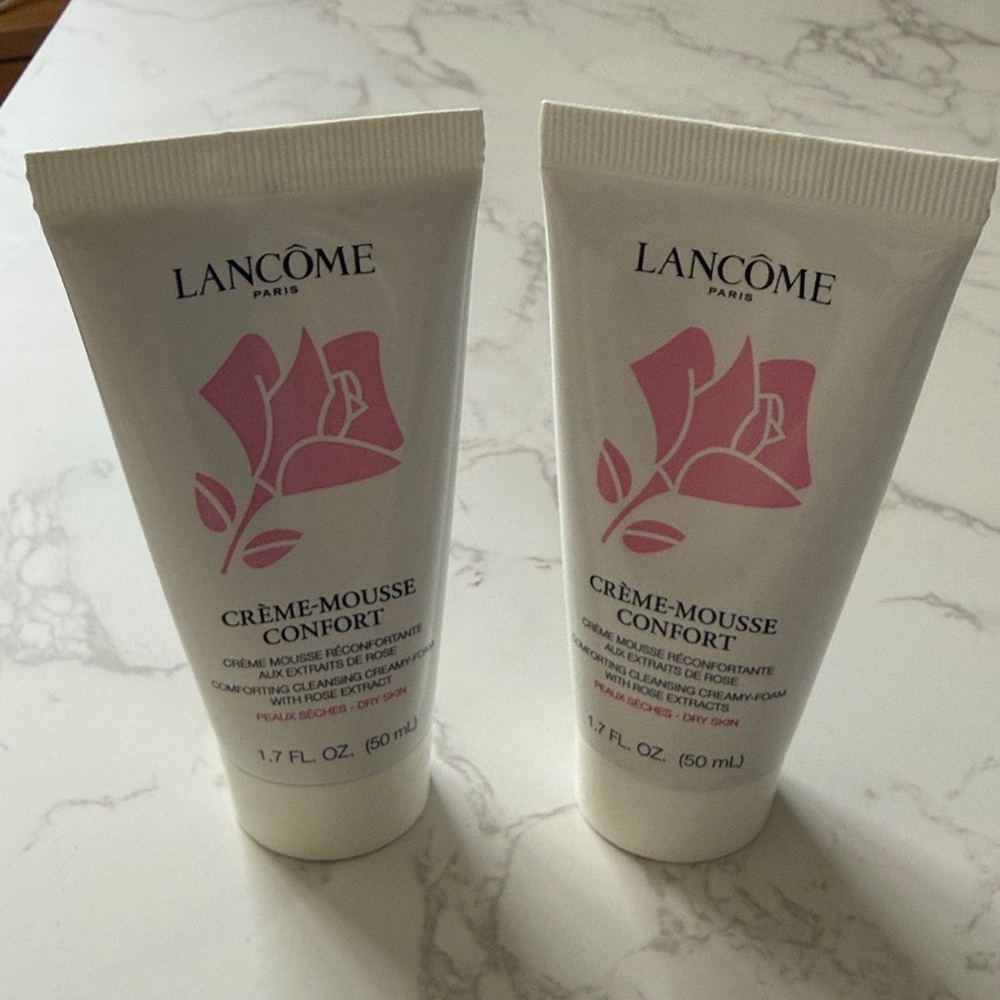 Lancome Crème-Mousse Confort Cleanser - White and Pink